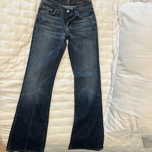 Size 24 low rise bootcut sevens jeans.